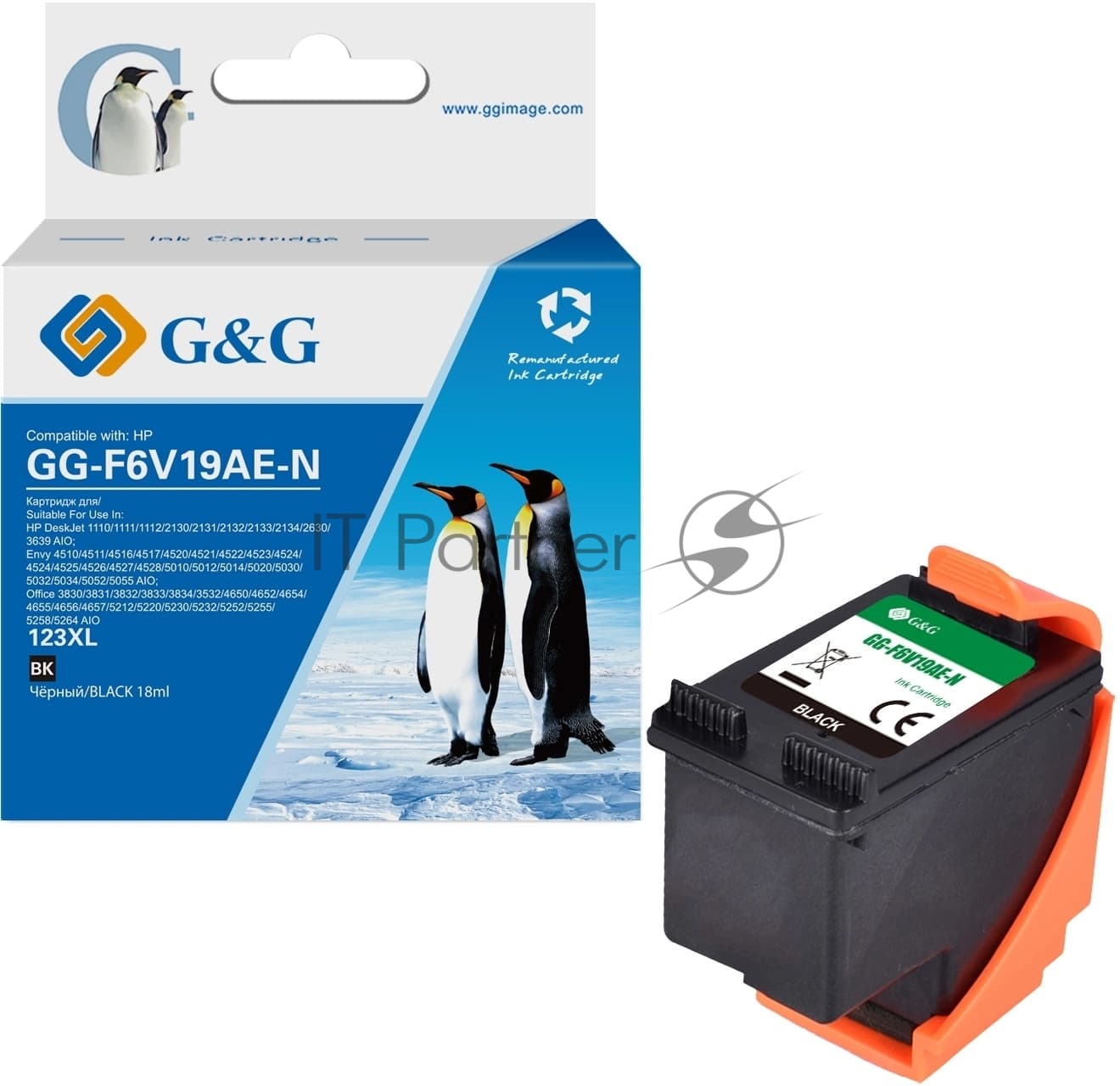 Картридж G&G GG-F6V19AE-N Black