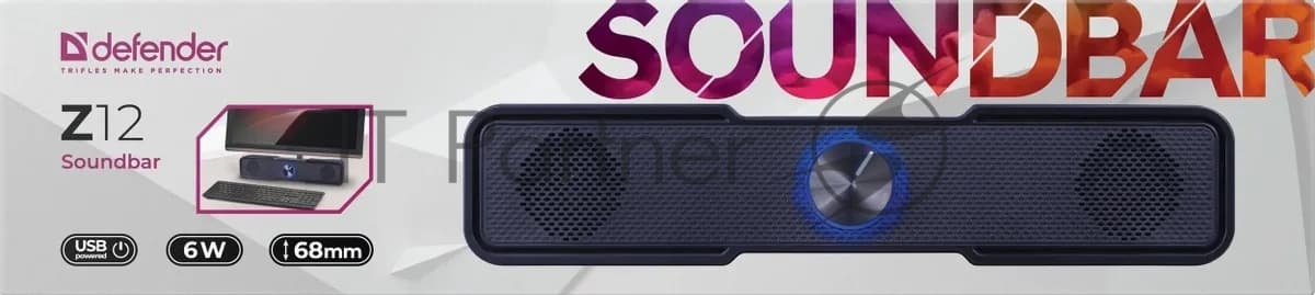 Саундбар DEFENDER Z12 черный (6Вт, питание от USB)