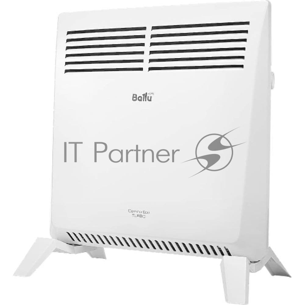 Конвектор Ballu Camino Eco Turbo BEC/EMT-1000 + Кронштейн CWM-02, белый, 1000 Вт, 15 м2, термостат
