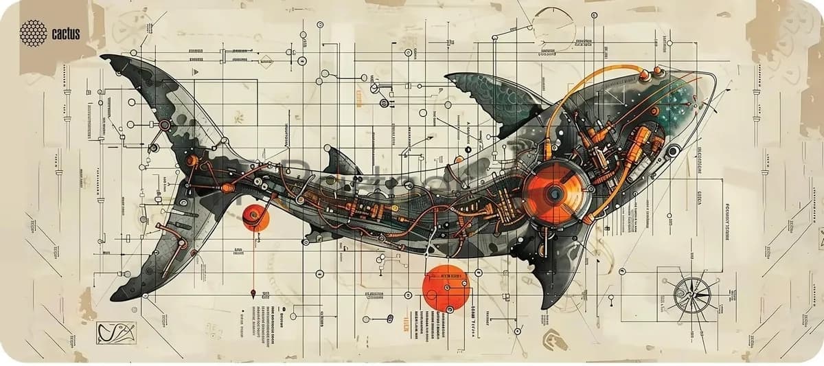 Коврик для мыши Cactus Shark 900x400x4мм (CS-MP-COR03XXL)