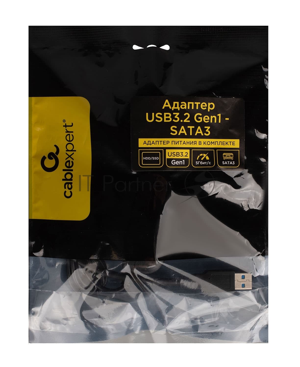 Адаптер USB3.2 Gen1 на SATA 2.5" HDD/SSD Cablexpert A-USB3-SATA3-2.5, Sata3, 5 Гбит/с, 0.3м, пакет