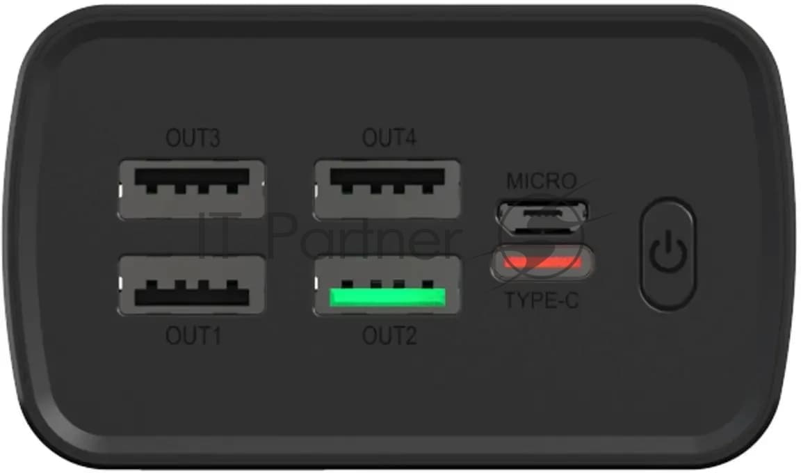 Портативный аккумулятор Digma DGPF30A 30000mAh QC3.0/PD3.0 22.5W 3A 4xUSB-A/USB-C черный