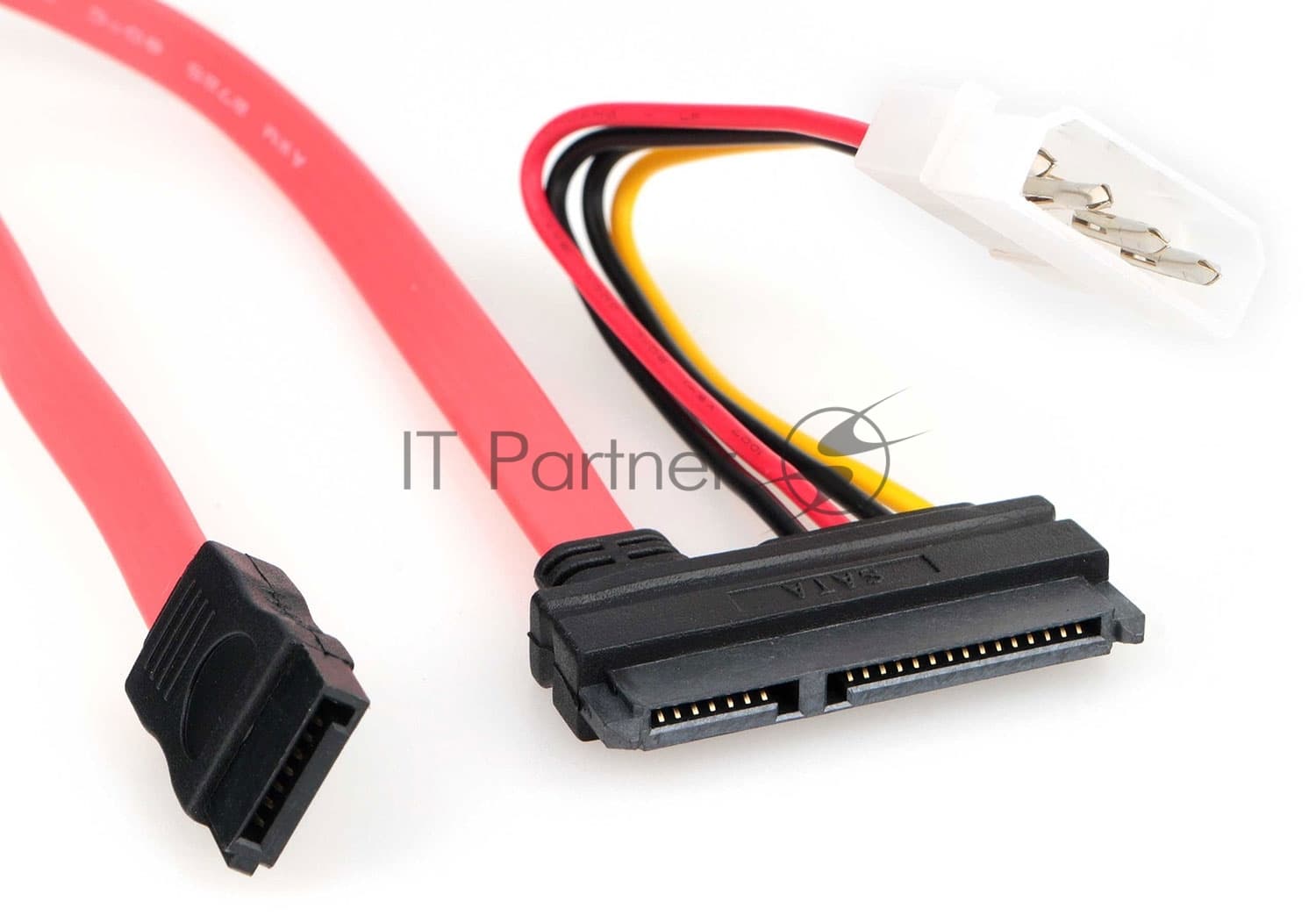 Кабель Combo SATA Cablexpert CC-SATA-C1-N, Molex 4pin(M)+Sata 7pin(M)/Sata 15pin+7pin(F), медн.проводник, пакет