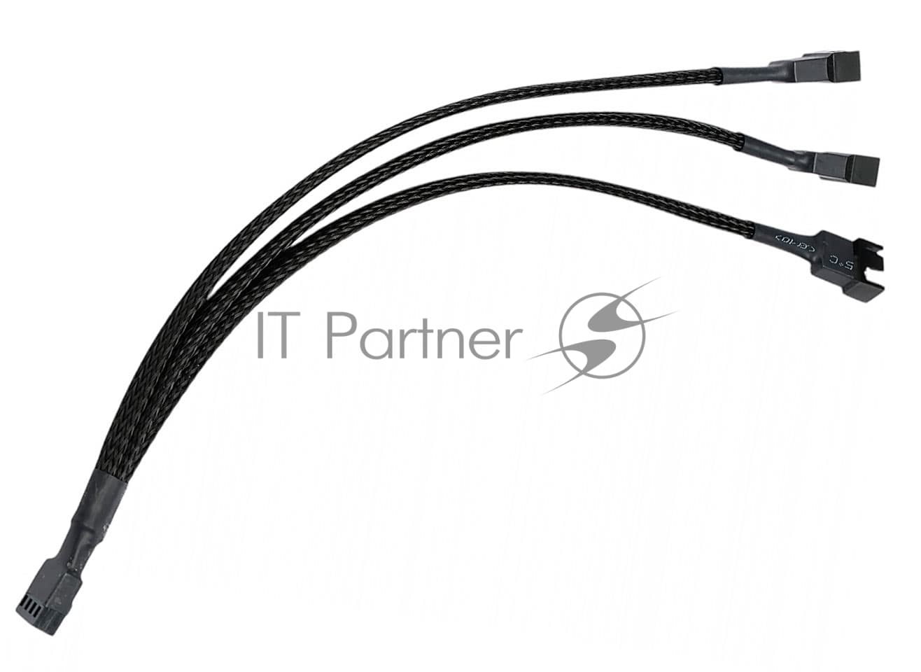 Кабель-разветвитель питания FAN Cablexpert CC-FAN-1F3M-27CM, 4pin(f)/3x4pin(m), PWM(ШИМ), медь, 27см, черный, пакет