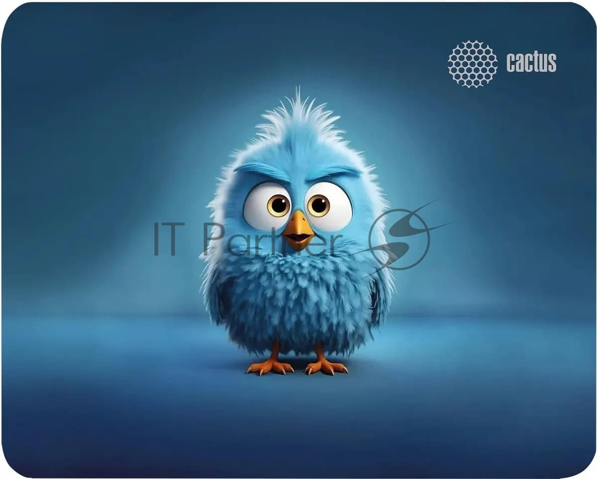 CACTUS Коврик для мыши Bird 220x180x2мм голубой