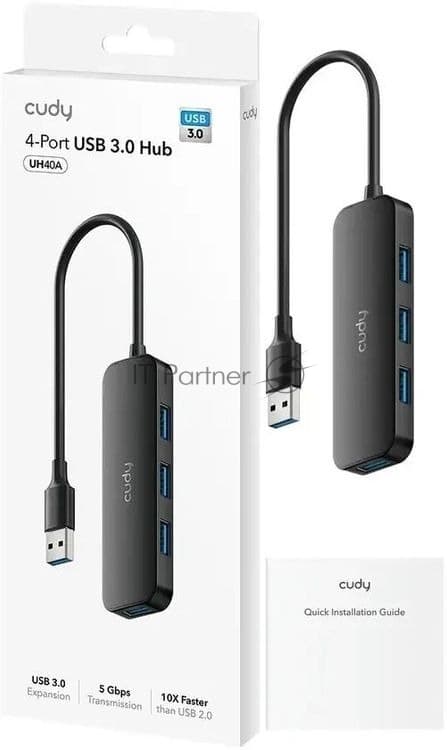 Cudy UH40A Концентратор с 4 портами USB-A 3.0