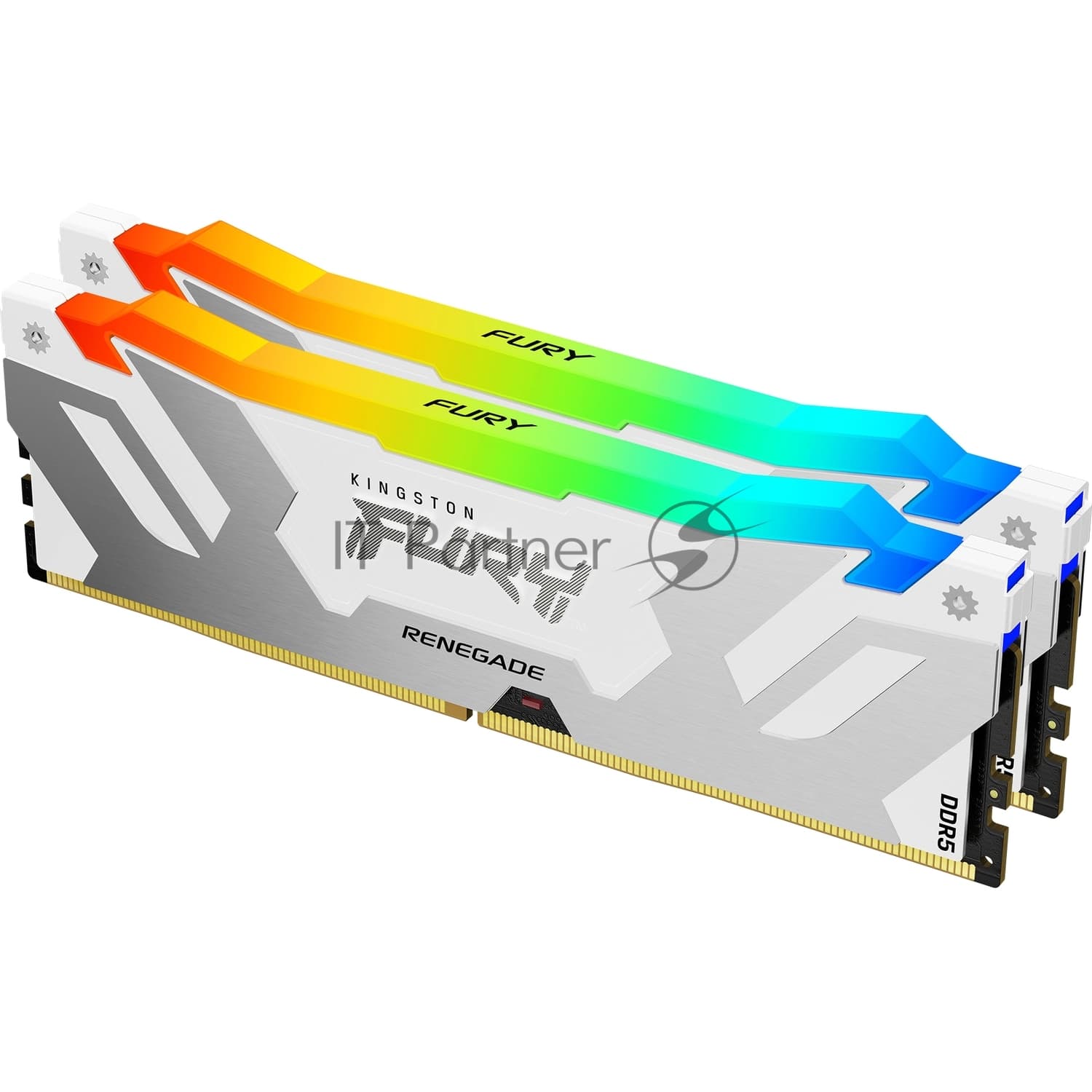 Память оперативная/ Kingston 64GB 6400MT/s DDR5 CL32 DIMM (Kit of 2) FURY Renegade RGB White XMP