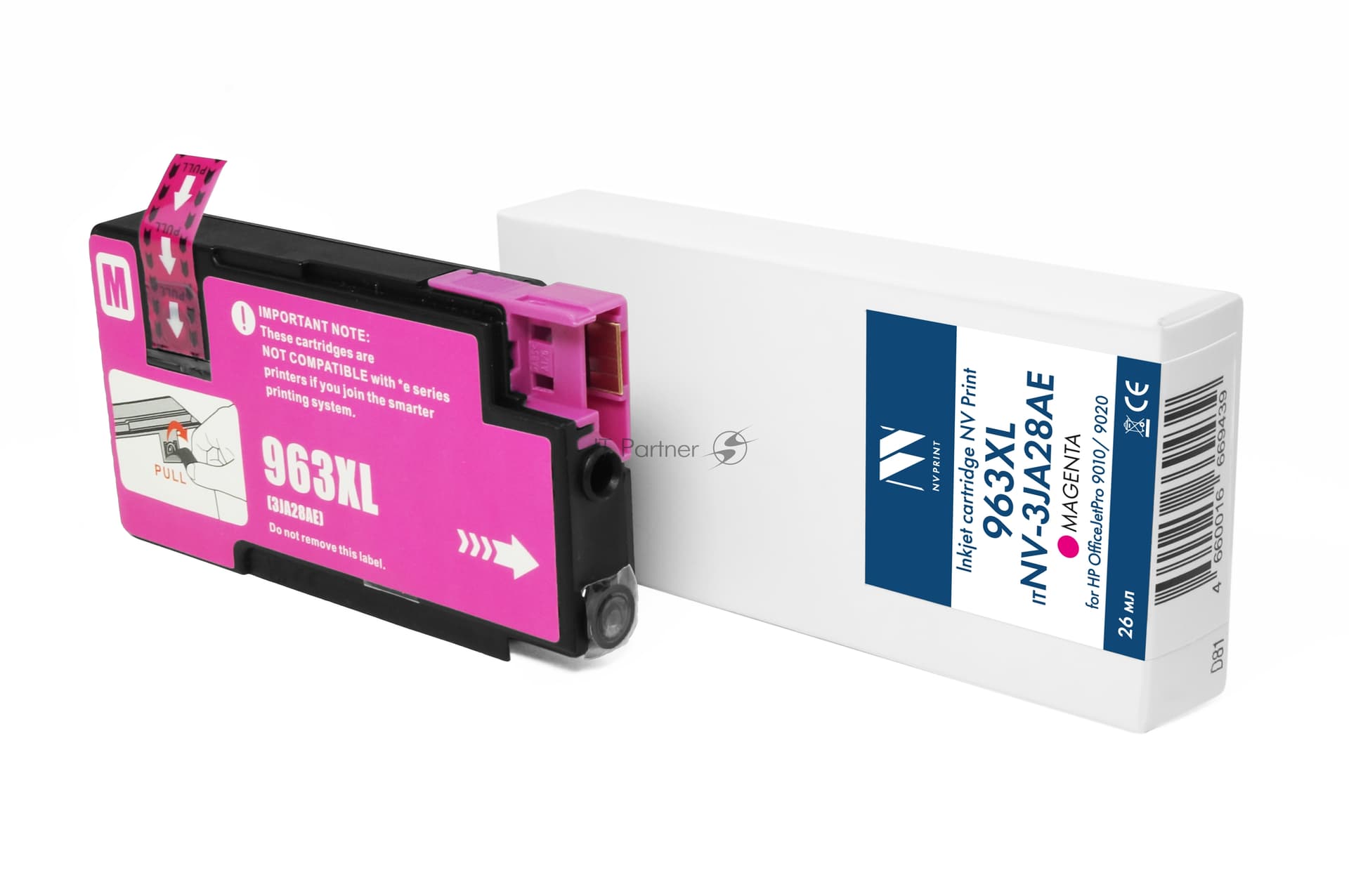 -/ Струйный картридж NVP 963XL (NV-3JA28AE) Magenta для HP OfficeJetPro 9010/9020 (26 мл) совместимый