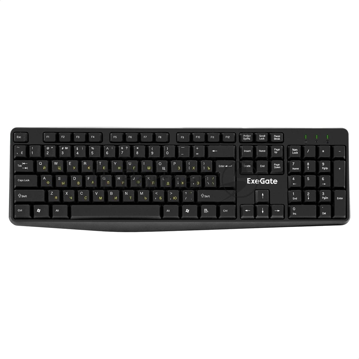 Клавиатура проводная ExeGate EX298364RUS Smart K120 (USB, полноразмерная, влагозащищенная, 104кл., Enter большой, длина кабеля 1,6м, черная, RTL)