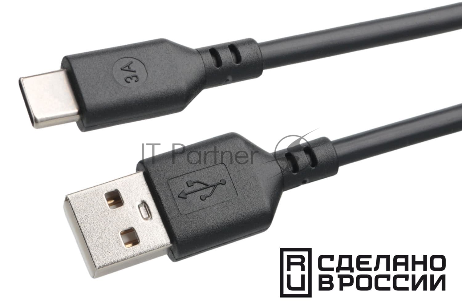 Кабель USB2.0 Cablexpert (RU) AM/Type-C CCP-USB2-AMCM-1.8M-RU-B, 3A, 36Вт, QC3.0, медь, двойной экран, 1.8м, черный, пакет