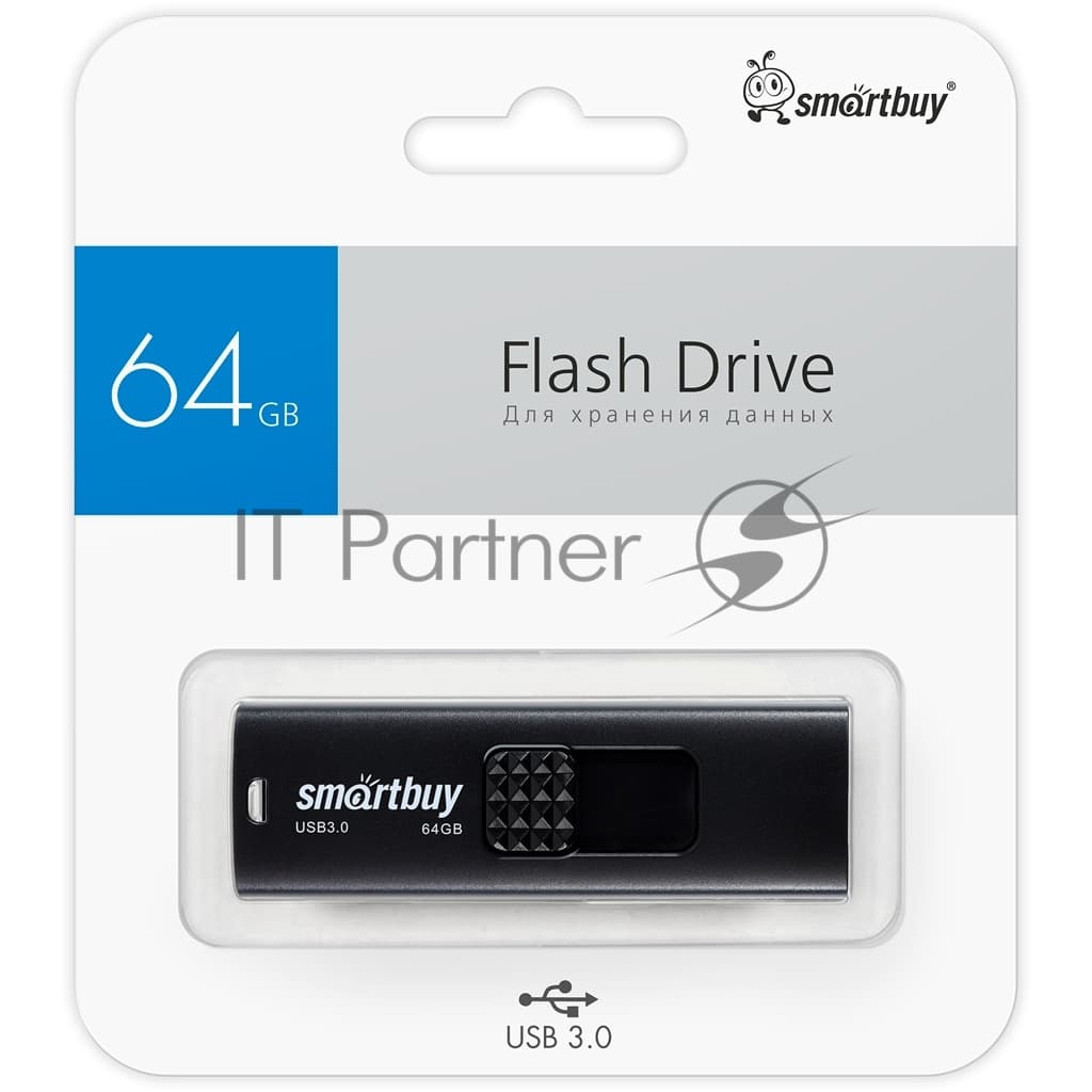 Флешка USB R/W SmartBuy R/W (SB064 Gb3FSK) UFD 3.0/3.1 064 Gb,Fashion Black черный