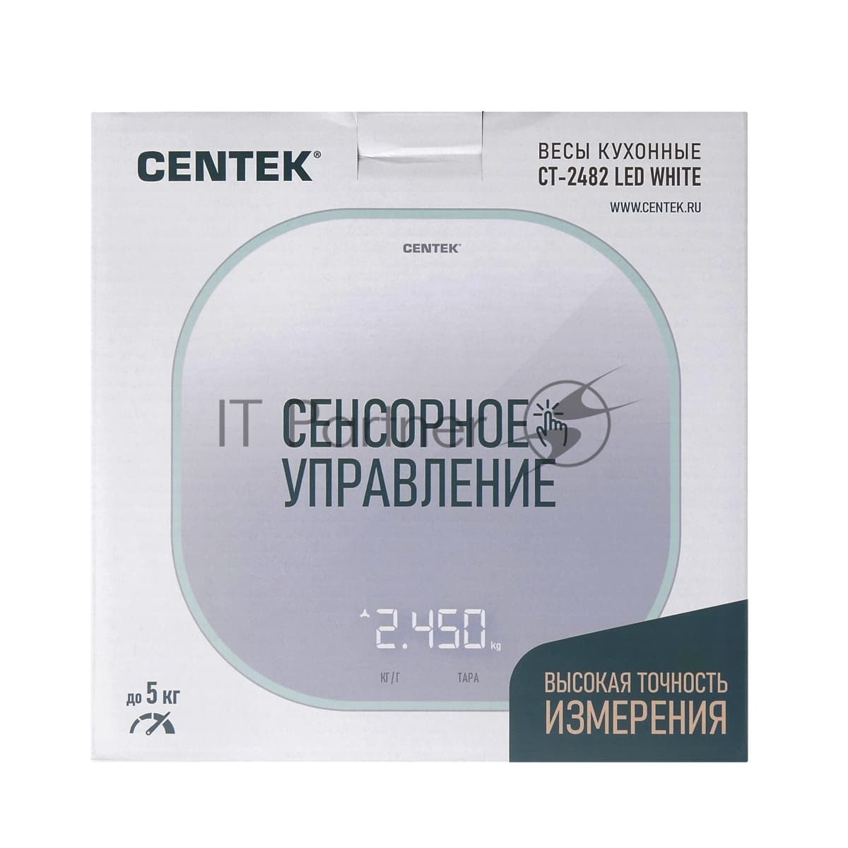 Весы кухонные CENTEK CT-2482 LED белый