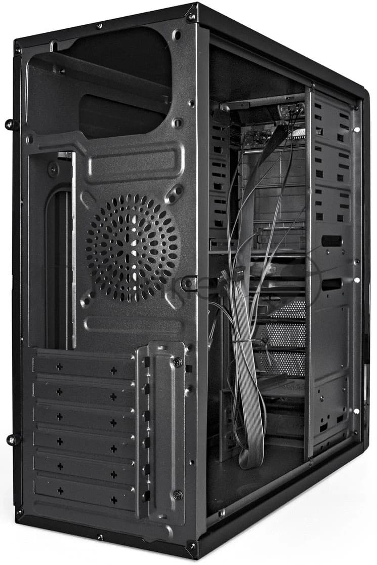 Компьютерный корпус Miditower ExeGate XP-329S-UNS450 (ATX, БП UNS450 с вент. 12см, 2*USB, аудио, черный)