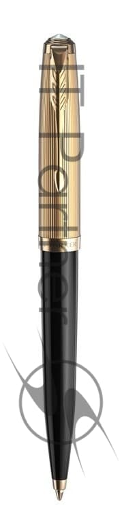 Ручка шариковая Parker 51 Deluxe (CW2123513) Black GT, M, черные чернила, подарочная коробка