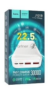 Портативный аккумулятор HOCO (6931474782526) J101B Astute 30000 mAh белый