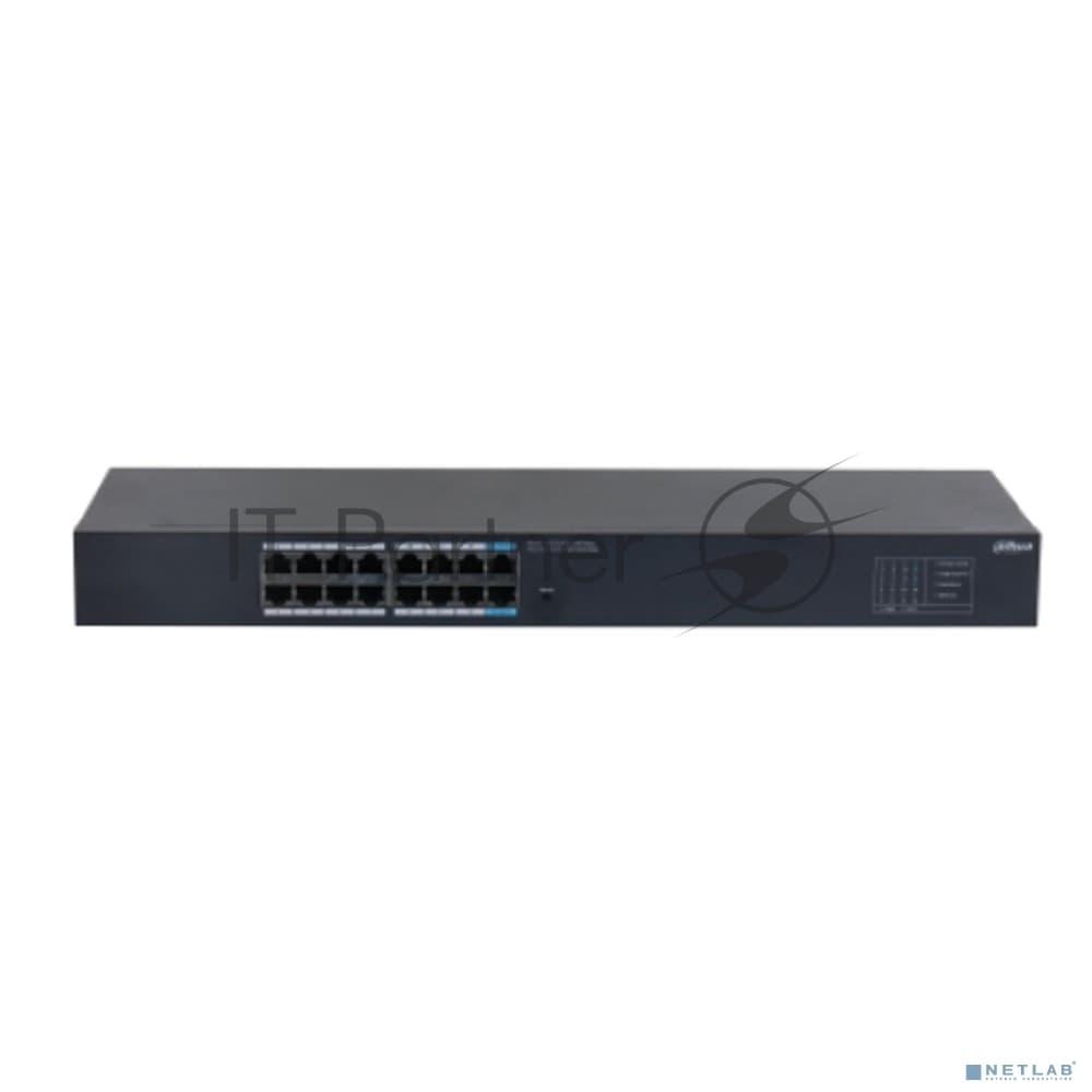 Коммутатор Dahua 16-port Gigabit RJ45 Non-PoE Switch, Metal case