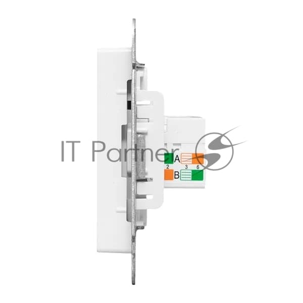 Механизм розетки RJ45 (cat5) EKF UP1-SOW-RJ45-5 белый Эпика