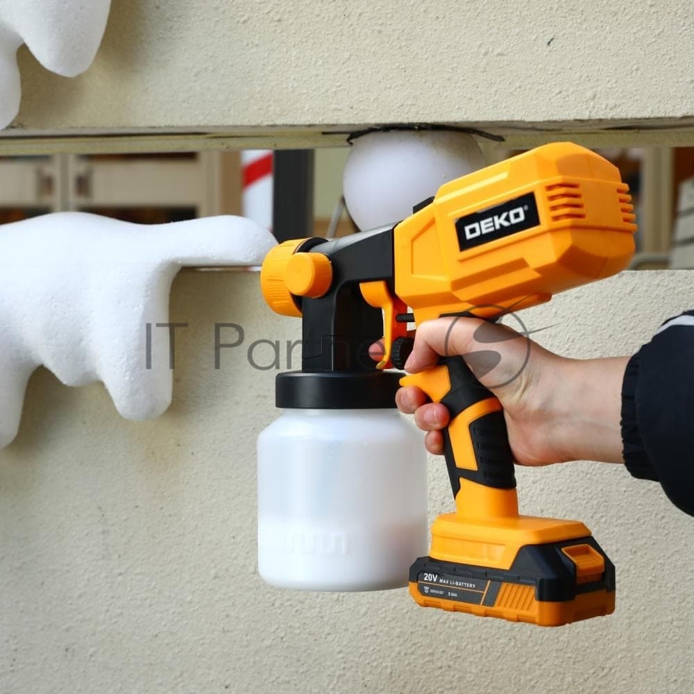Краскопульт электрический аккумуляторный DEKO SG20DK, 20В, 800 мл, 1x3.0А·ч 083-1133