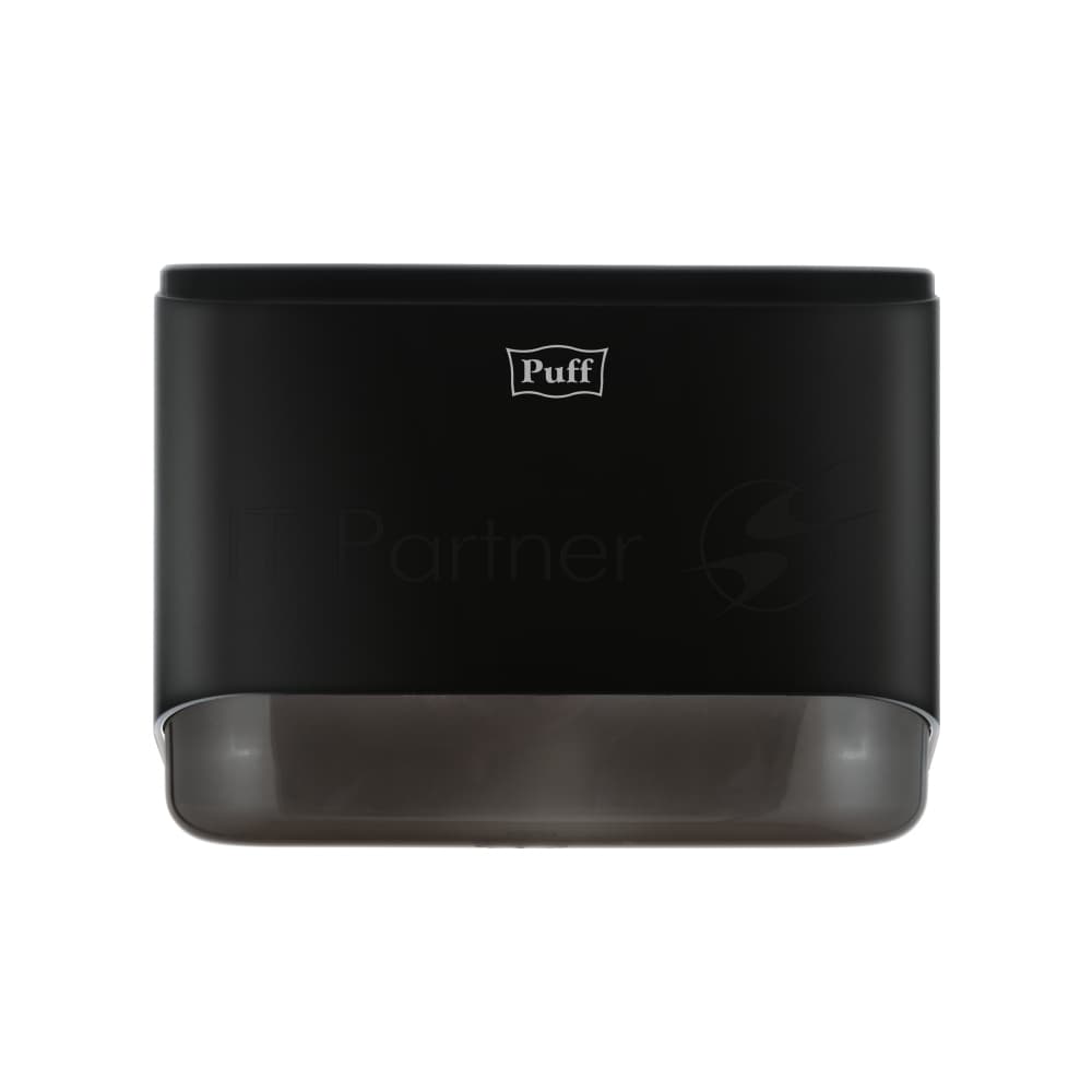 Диспенсер бумажных полотенец Puff-5140Bl черный, с замком, ABS-пластик