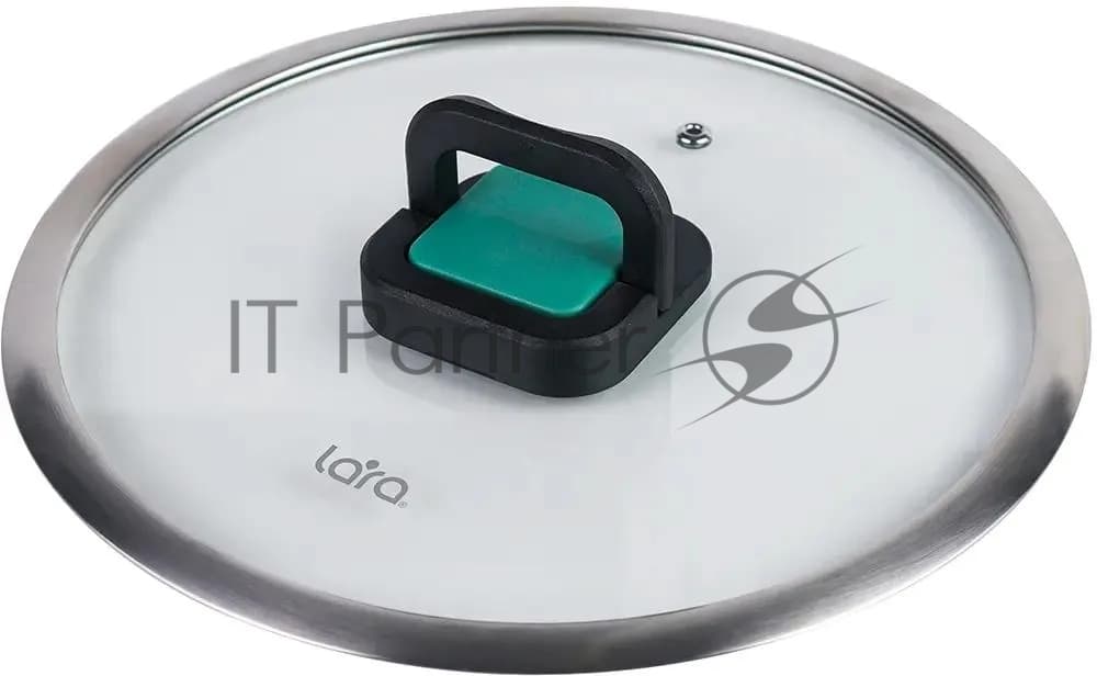 Кастрюля LARA LR02-245 Изумруд 6,4 л, нержавеющая сталь, с крышкой