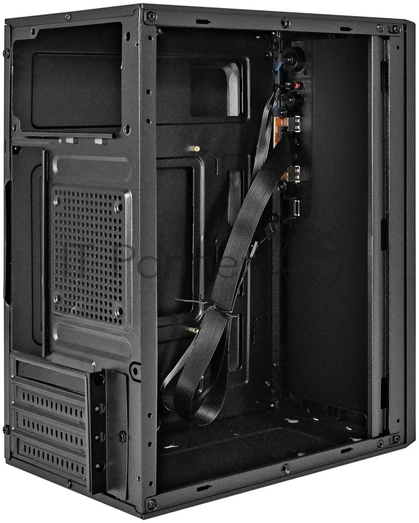 Компьютерный корпус Minitower ExeGate BAA-308-UNS500 (mATX, БП UNS500 с вент. 12см, 2хUSB, HD Audio, черный)