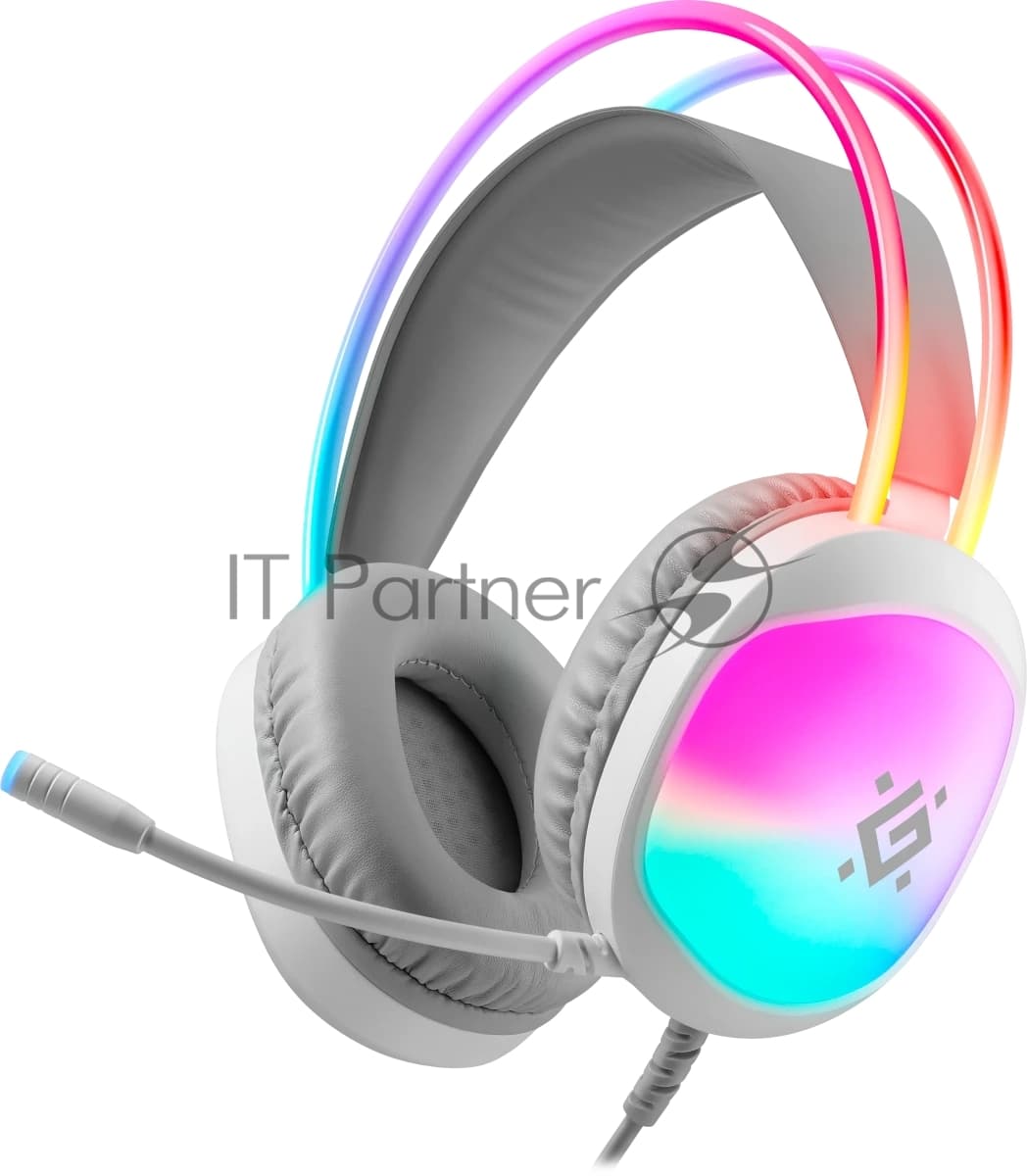 Defender Игровая гарнитура Eclipse белый, RGB, провод 2 м.