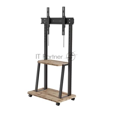 Стойка для телевизора Holder PR-108 черный/береза 32"-65" макс.40кг напольный мобильный