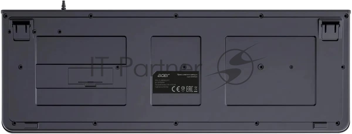Клавиатура Acer OKW400 проводная, USB Type-A, черный