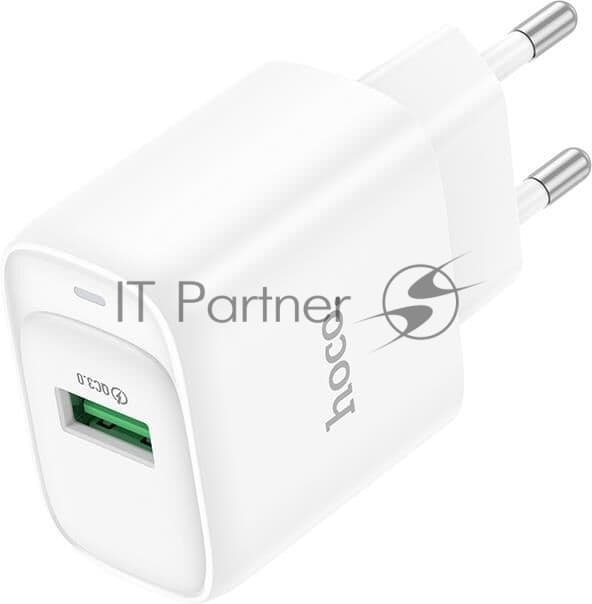 Сетевое зарядное устройство HOCO C140A 1USB 3.0A QC3.0, белый