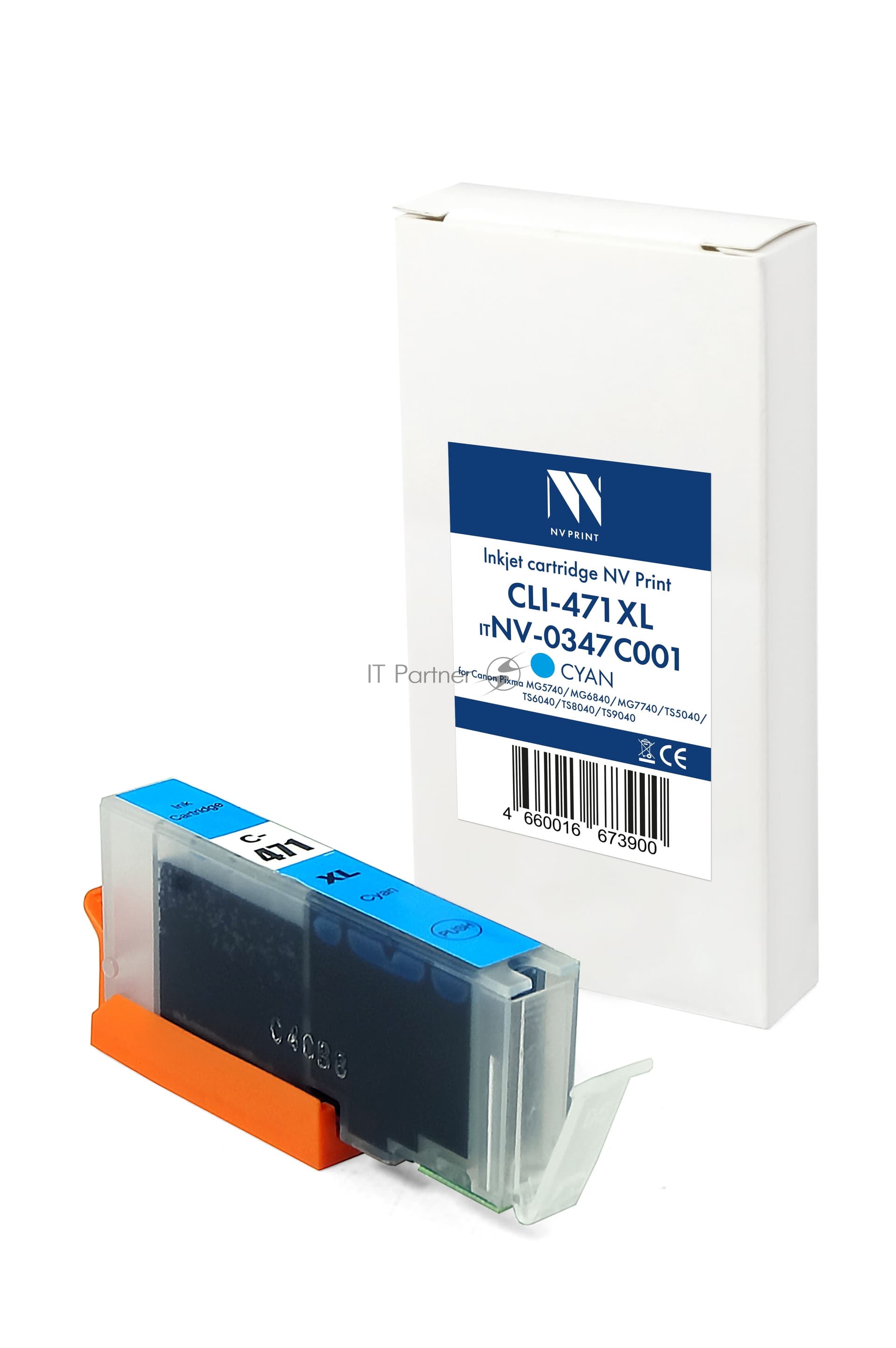 Картридж NV Print 0347C001 Cyan
