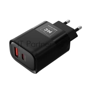 Сетевое зарядное устройство MORE CHOICE NC82 1USB+1Type-C 3.0A PD 35W+QC3.0 для Type-C Type-C черный