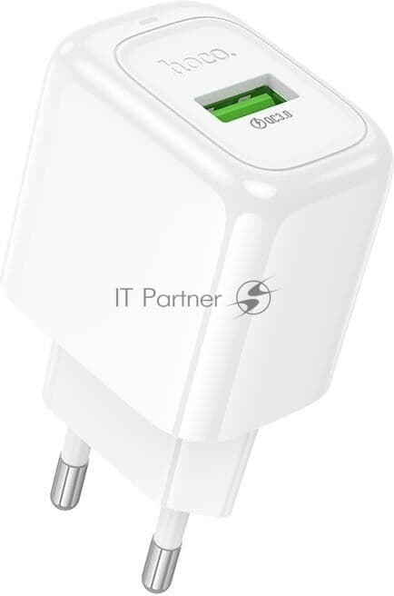Сетевое зарядное устройство HOCO (6942007631457) CS52A 1USB 3.0A QC3.0 18W, белый