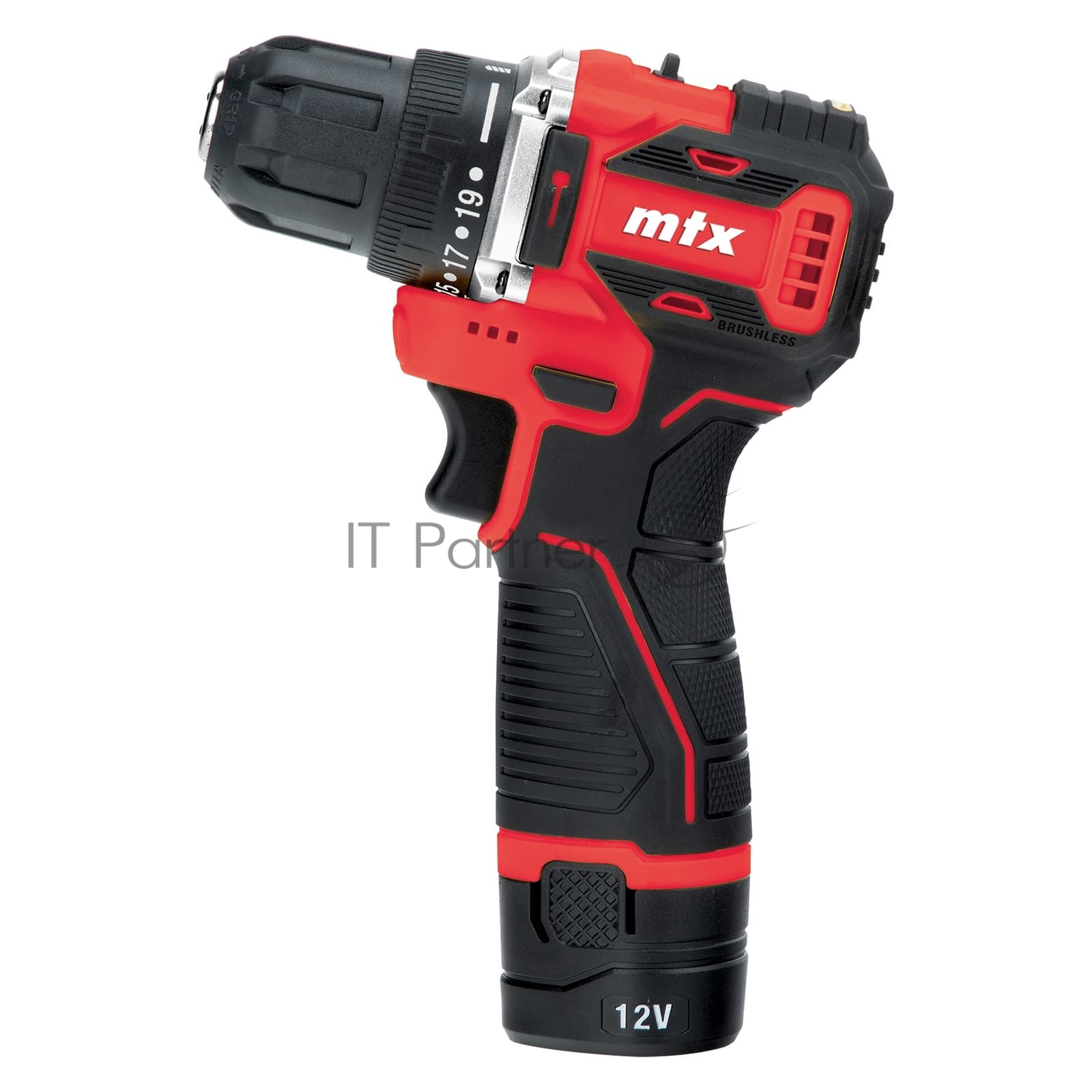 Дрель-шуруповерт MTX CDB-BL-12, 12 В, 2 Ач, 40 Нм, бесщеточный