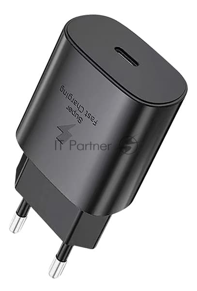 Сетевое зарядное устройство Qumo Energy light PD 25Вт, (модель 0102), порт: USB Type-C, черный