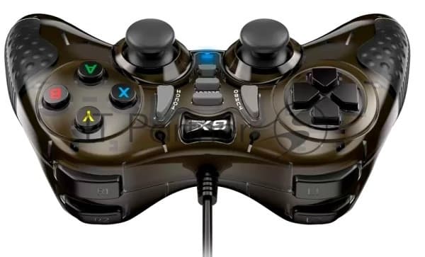 Геймпад проводной Genius GX-19UV/для ПК и PlayStation3, PlayStation4/19 кнопок/2 вибромотора/2 мини-джойстика/кабель1.8м/темно-медный