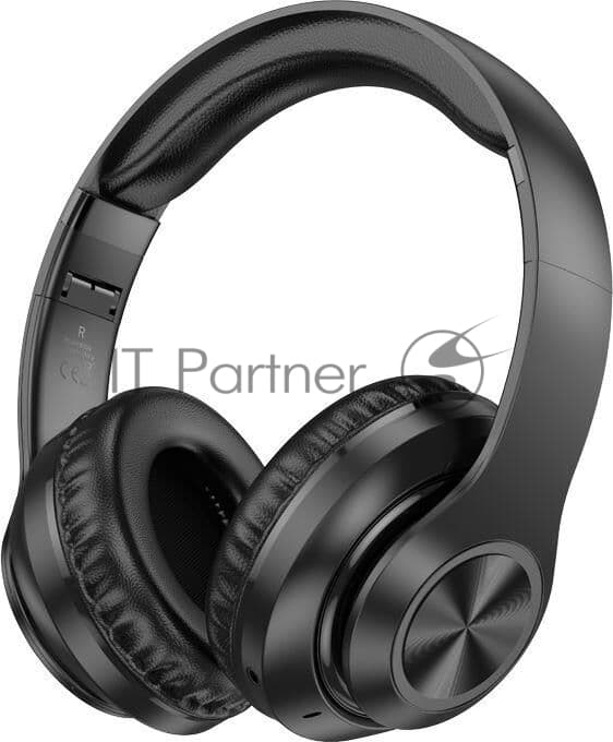 Беспроводные/проводные наушники Borofone BO24 черный, накладные, Bluetooth + проводной, складная конструкция, до 6 ч