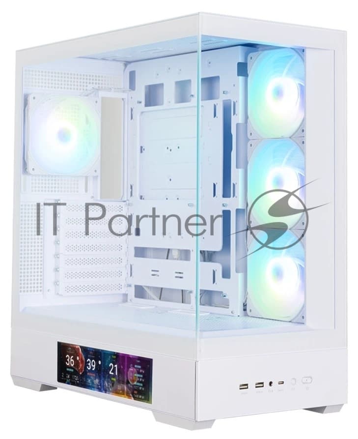 Zalman P40 DS White Корпус ATX Mid-Tower ARGB LCD