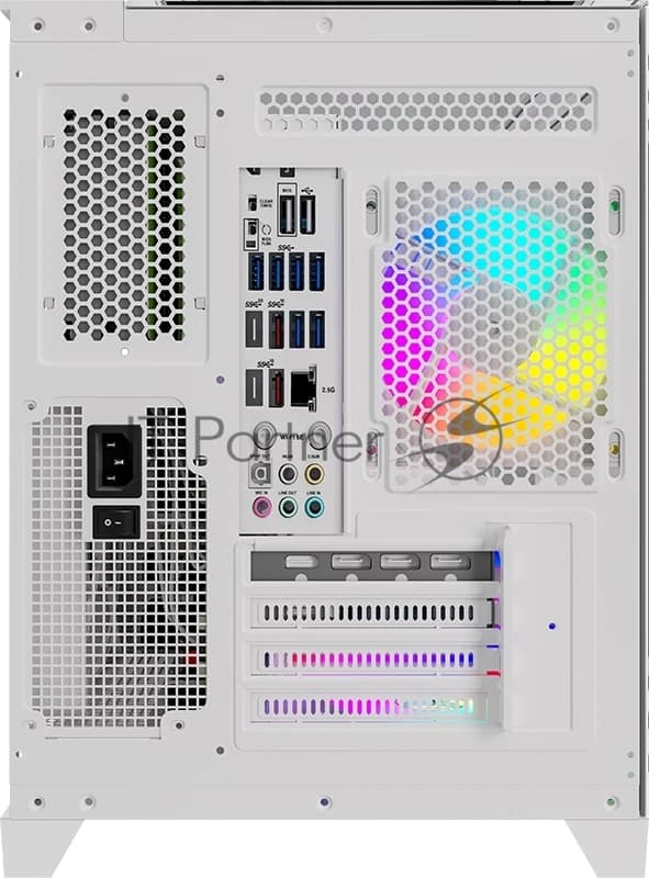 Компьютерный корпус AeroCool/Formula Crystal Z9ML Floe белый без БП mATX 4x120мм 2xUSB 3.0 1xUSB3.1 audio bott PSU