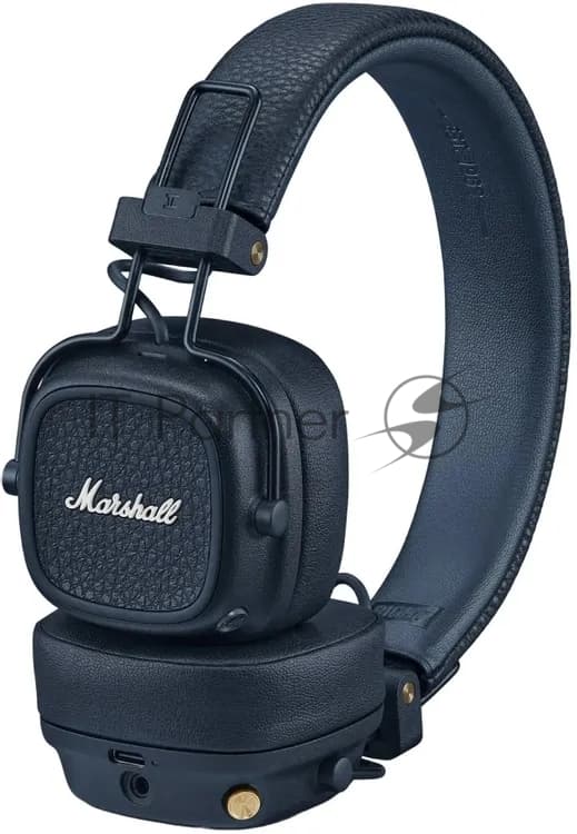 Беспроводные/проводные наушники Marshall Major V синий, накладные, Bluetooth + проводной, беспроводная зарядка, до 100 ч