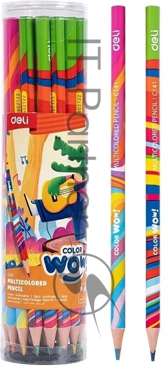 Карандаши цв. Deli EC141 Colorwow 3мм кругл. туба (28шт) 28 карандашей