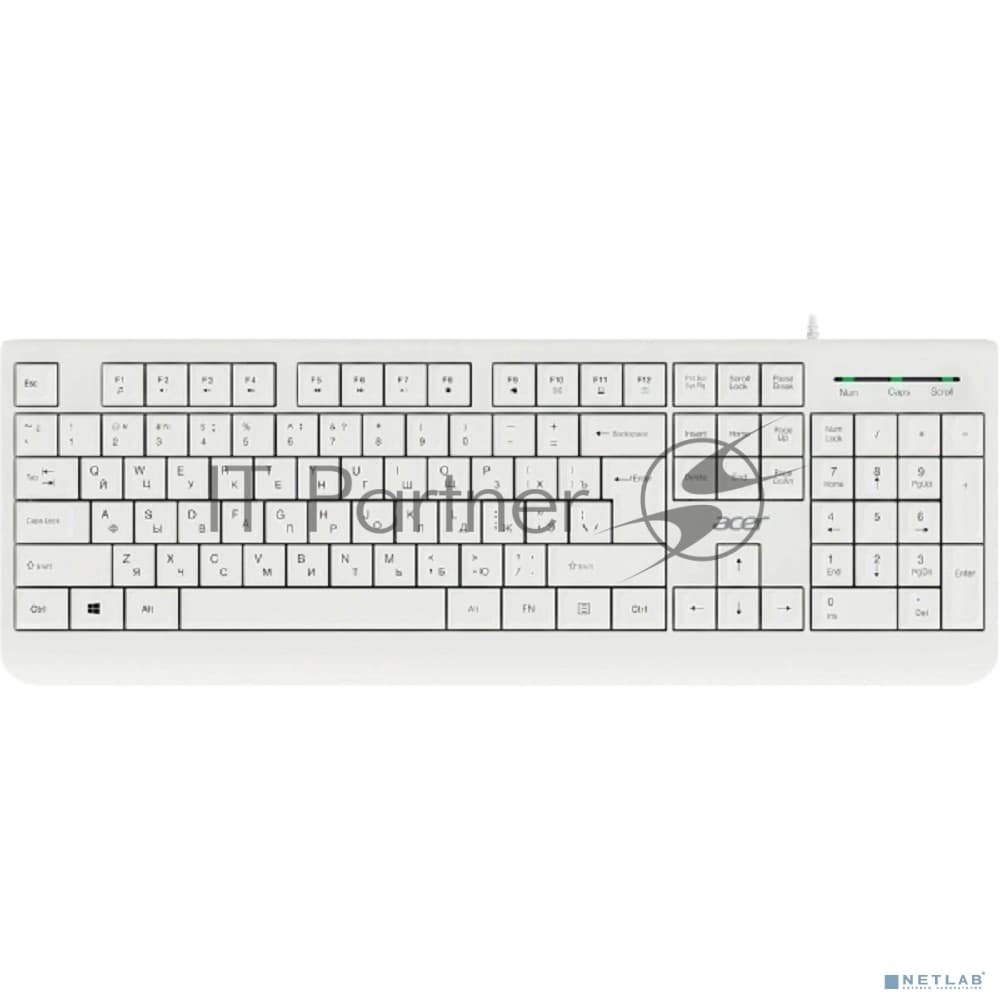 Клавиатура + мышь Acer OCC400 клав:белый мышь:белый USB (ZL.ACCCC.014)