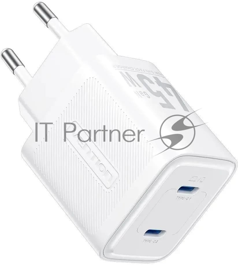 Сетевое зарядное устройство Vention на 2 порт USB С+C GaN 45W Белый