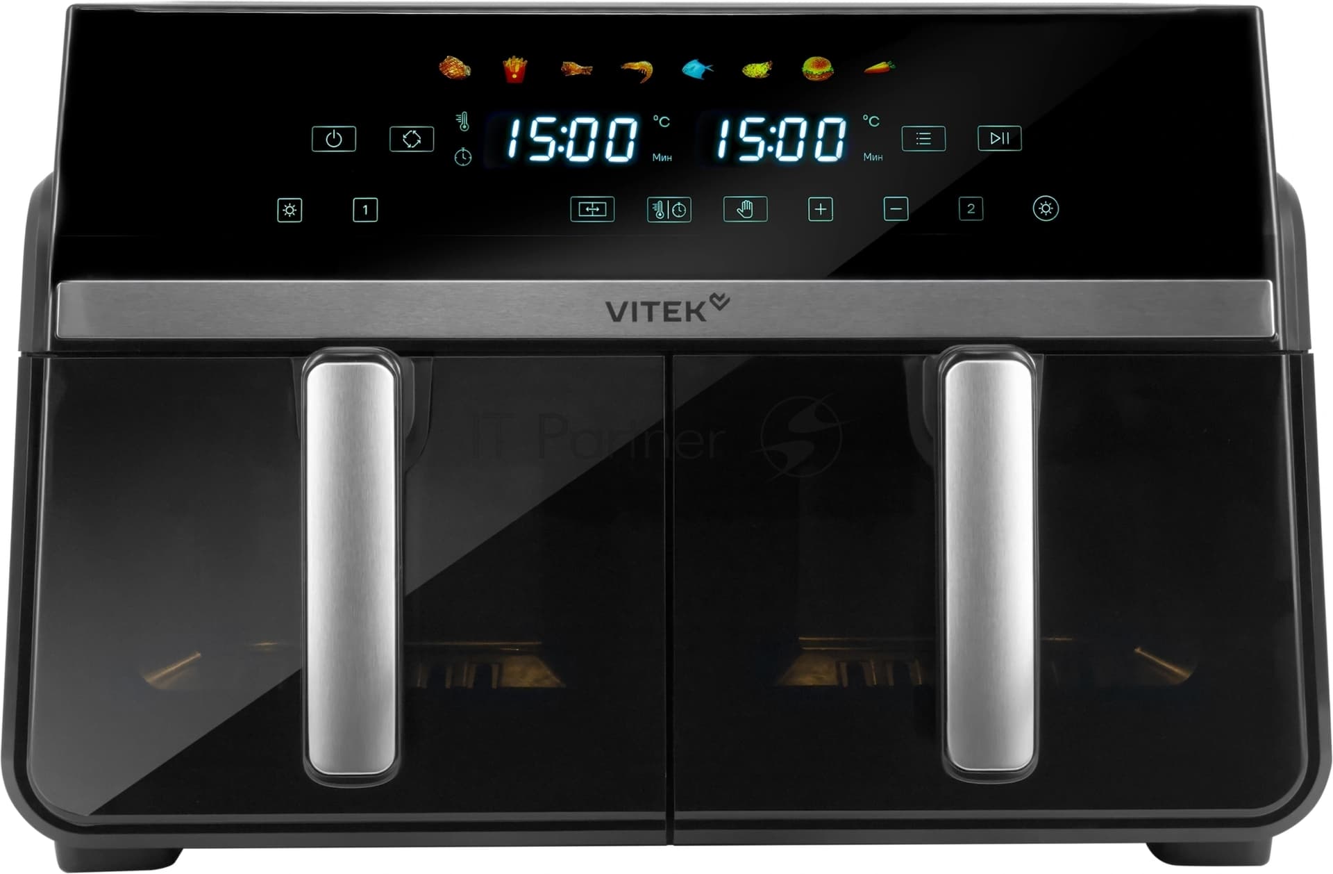 Аэрогриль Vitek VT-AF1001 черный, 2400 Вт, 10 л, сенсор, 8 программ