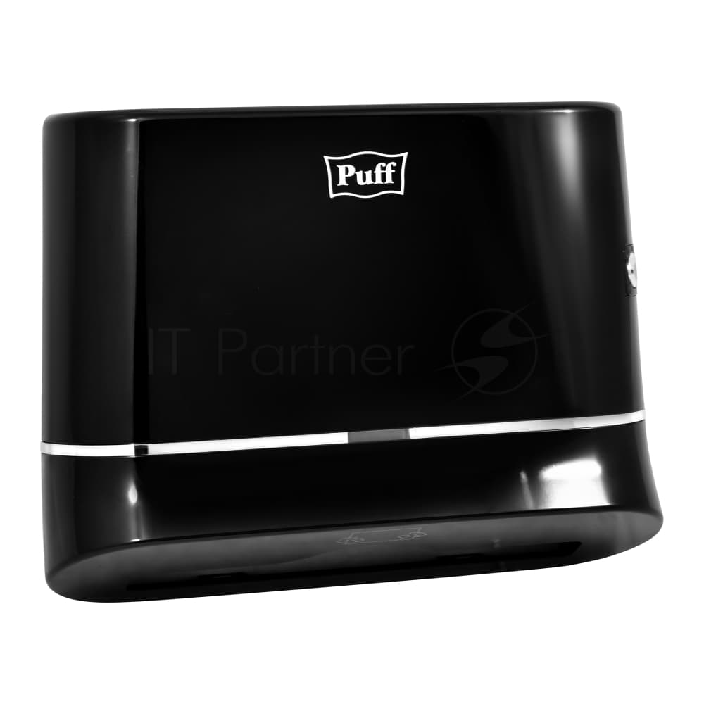 Диспенсер бумажных полотенец Puff 5135Bl, черный, с замком, ABS-пластик