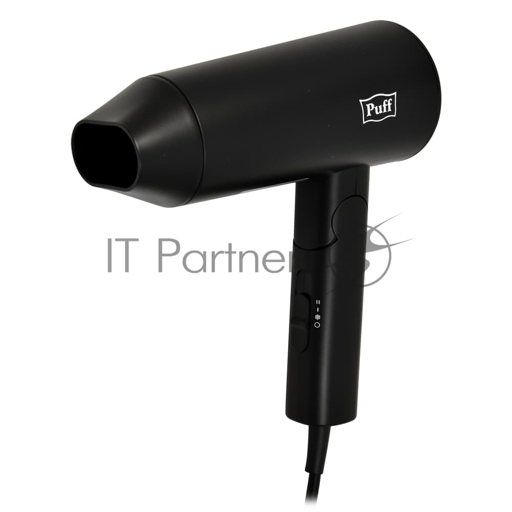 Фен Puff 1301Bl черный, 1300 Вт, компактный