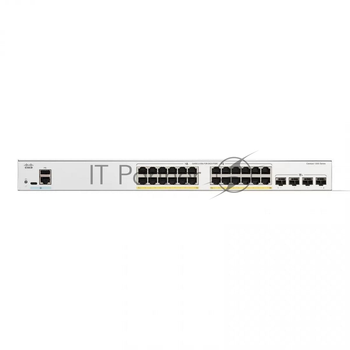 Коммутатор Cisco Catalyst C1200-24P-4X, 24×1 Гбит/с + 4×10 Гбит/с SFP+