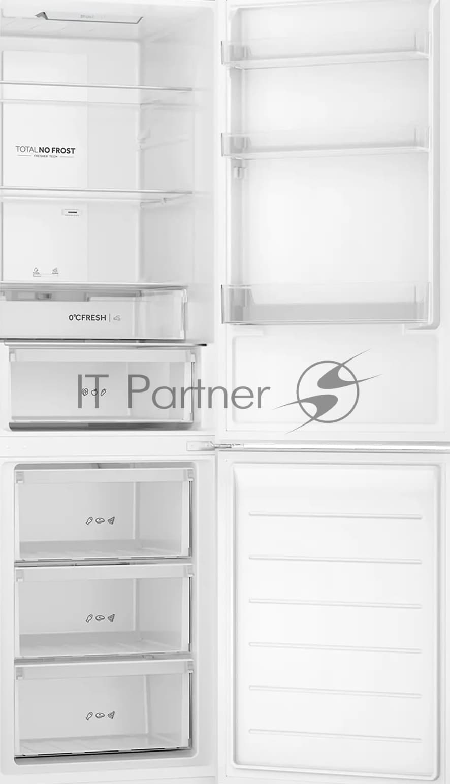 Холодильник Haier CEF536CWG белый двухкамерный 240/105 л морозилка снизу, No Frost