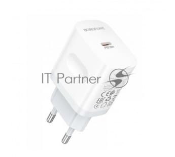 Сетевое зарядное устройство BOROFONE (6941991121357) BA99A СЗУ 1Type-C 3.0A PD 20W, белый