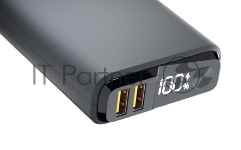 Портативный аккумулятор OLMIO QS-10, 10000mAh, 22.5W QuickCharge3.0/PowerDelivery, LCD, темно-серый