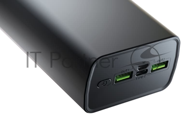 Портативный аккумулятор OLMIO QR-30, 30000mAh, 22.5W, QuickCharge3.0/PowerDelivery, LCD, серый
